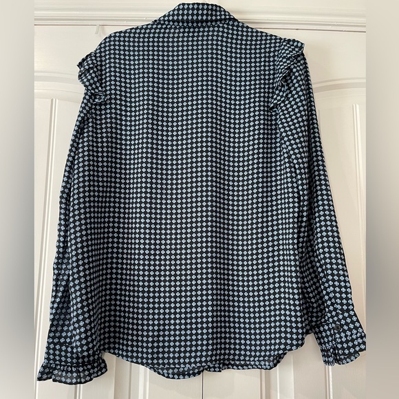 Who What Wear Ruffle Printed Blouse - Picture 6 of 6